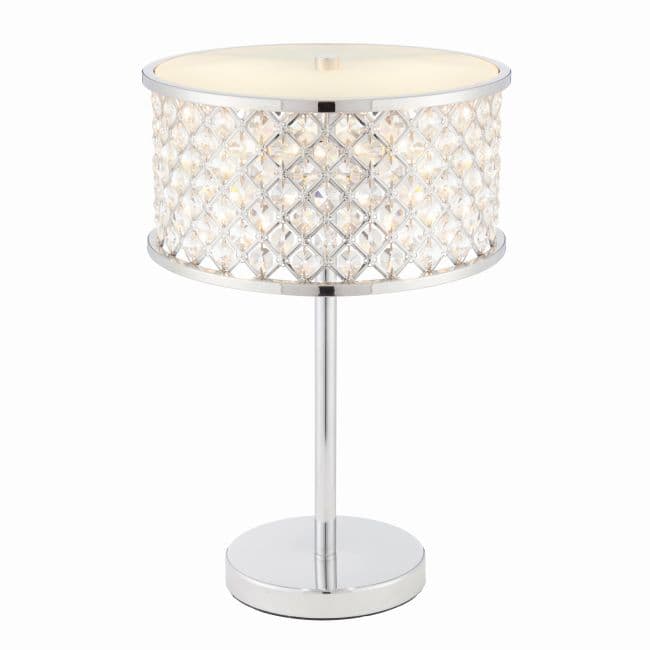 Lampa stołowa Hudson - Endon Lighting - srebrna