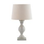 Lampa stołowa Marsham - Endon Lighting - drewniana, szara