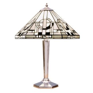 Lampa stołowa Metropolitan - Interiors - srebrna podstawa