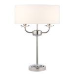 Lampa stołowa Nixon - Endon Lighting - srebrna, biała
