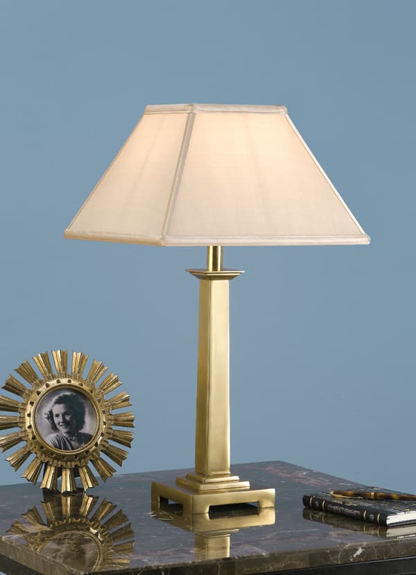Lampa stołowa klasyczna Pelham - Interiors - mosiądz, złota - 1