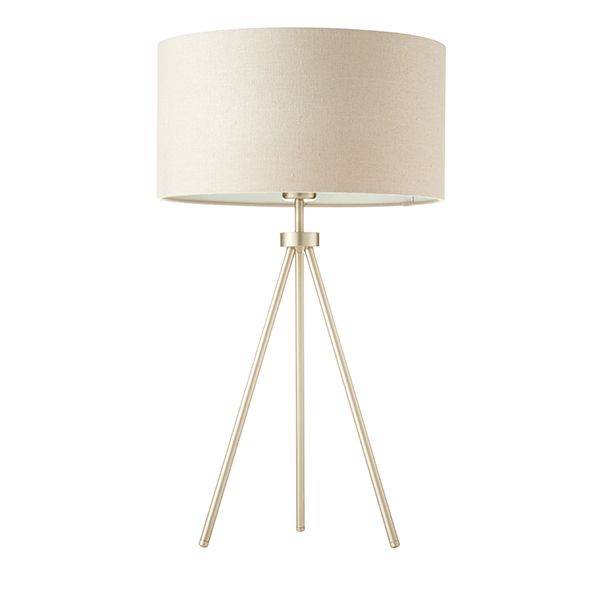 Lampa stołowa Tri - Endon Lighting - metal, tkanina