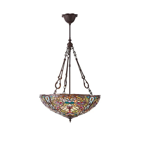 Lampa wisząca Anderson - Interiors - szkło Tiffany