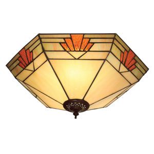 Lampa witrażowa Nevada - sufitowy szklany klosz