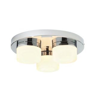 Lampa sufitowa łazienkowa Pure - Endon Lighting - 3 źródła światła - chrom, szkło