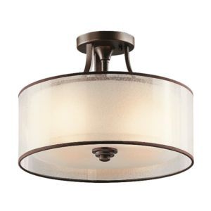 Lampa sufitowa Simple - metalowe wykończenia w kolorze brązu