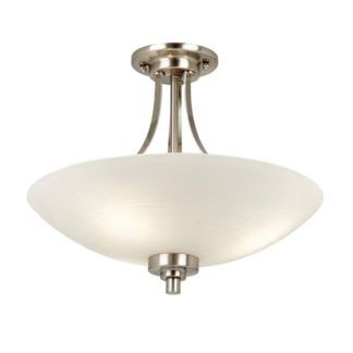 Lampa sufitowa Welles - Endon Lighting - biała, srebrna