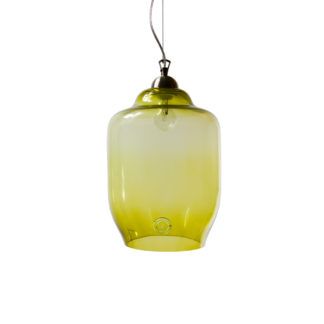 Lampa wisząca Bee - szklana, duża, Gie El Home - oliwkowa