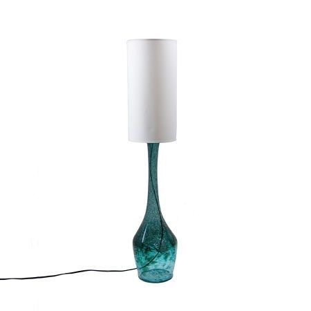 Lampa stołowa Angel - szklana podłużna-  Gie El Home - turkusowa