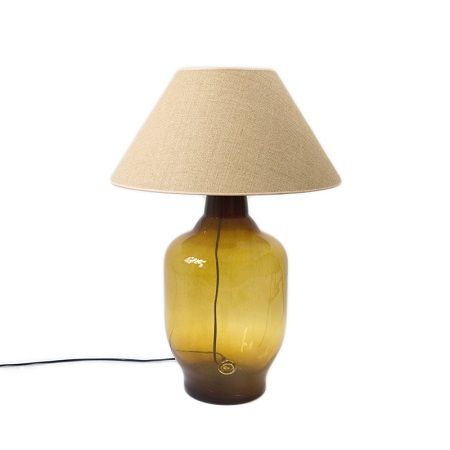 Lampa stołowa Bee - szklana duża - Gie El Home - miodowa