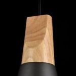 lampa wisząca - drewniane zawieszenie