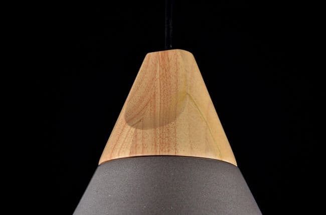 drewniane zwieńczenie lampy - uchwyt
