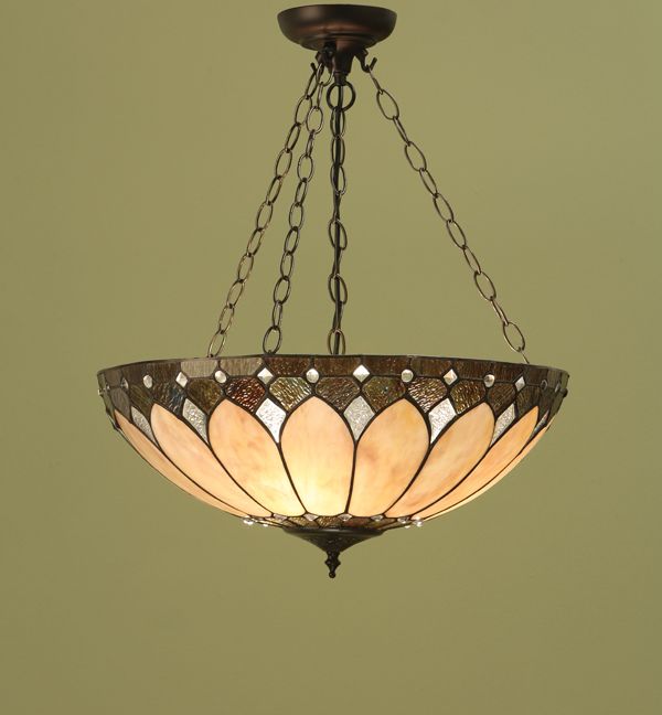 lampa wisząca klasyczna - witrażowa