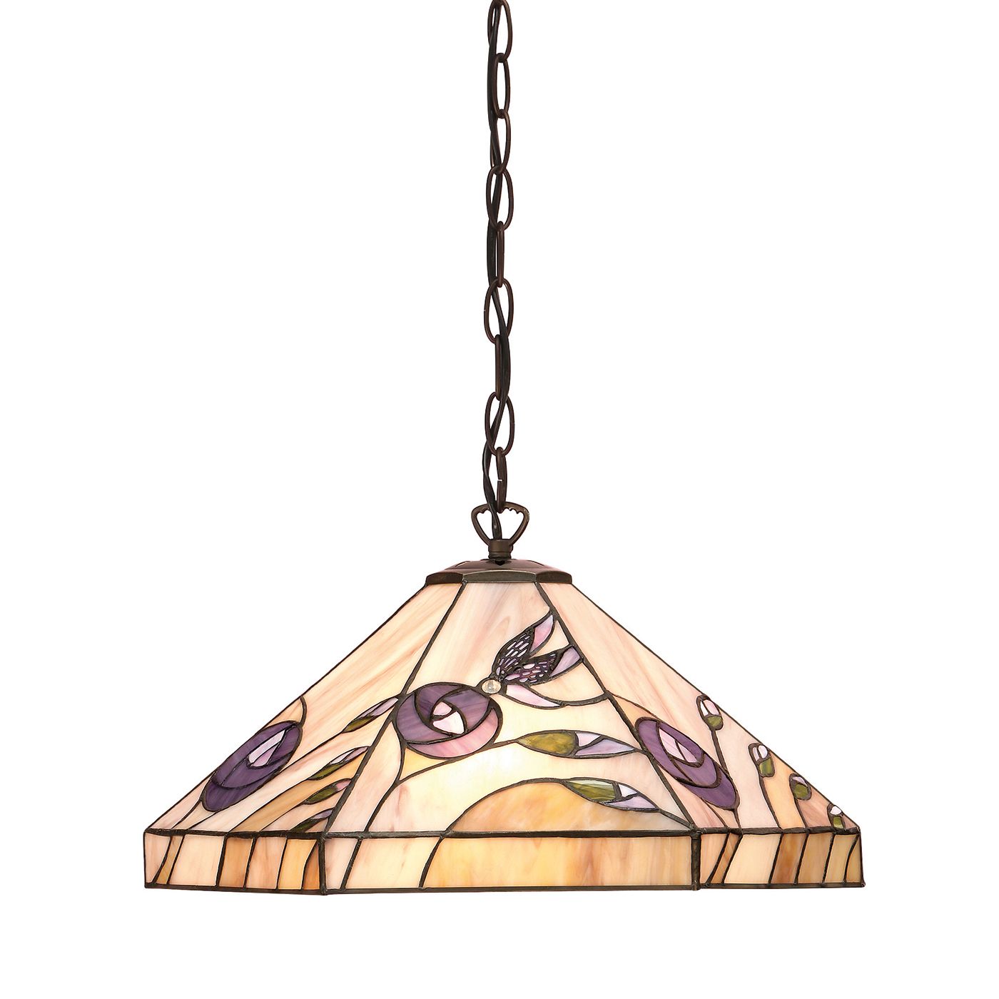 Lampa wisząca Damselfly - Interiors - beżowa, szklana