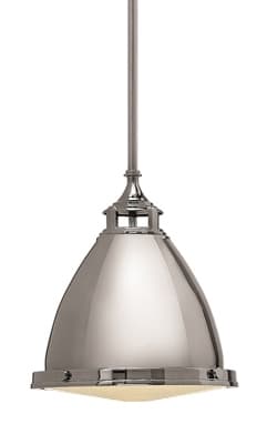 Lampa wisząca w stylu Hampton - Hamilton - srebrna - 1