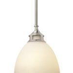 Lampa wisząca w stylu Hampton - Hamilton - szklana biała - 1