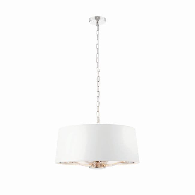 Lampa wisząca Harvey - Endon Lighting - srebrna, biała