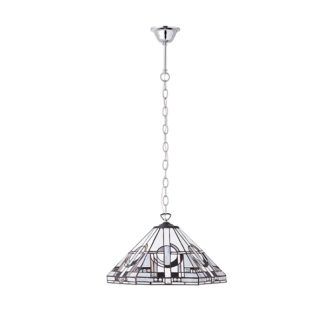 Lampa wisząca Metropolitan - Interiors - szklana, srebrna
