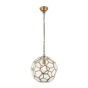 Lampa wisząca Miele - Endon Lighting - szklana, geometryczny wzór