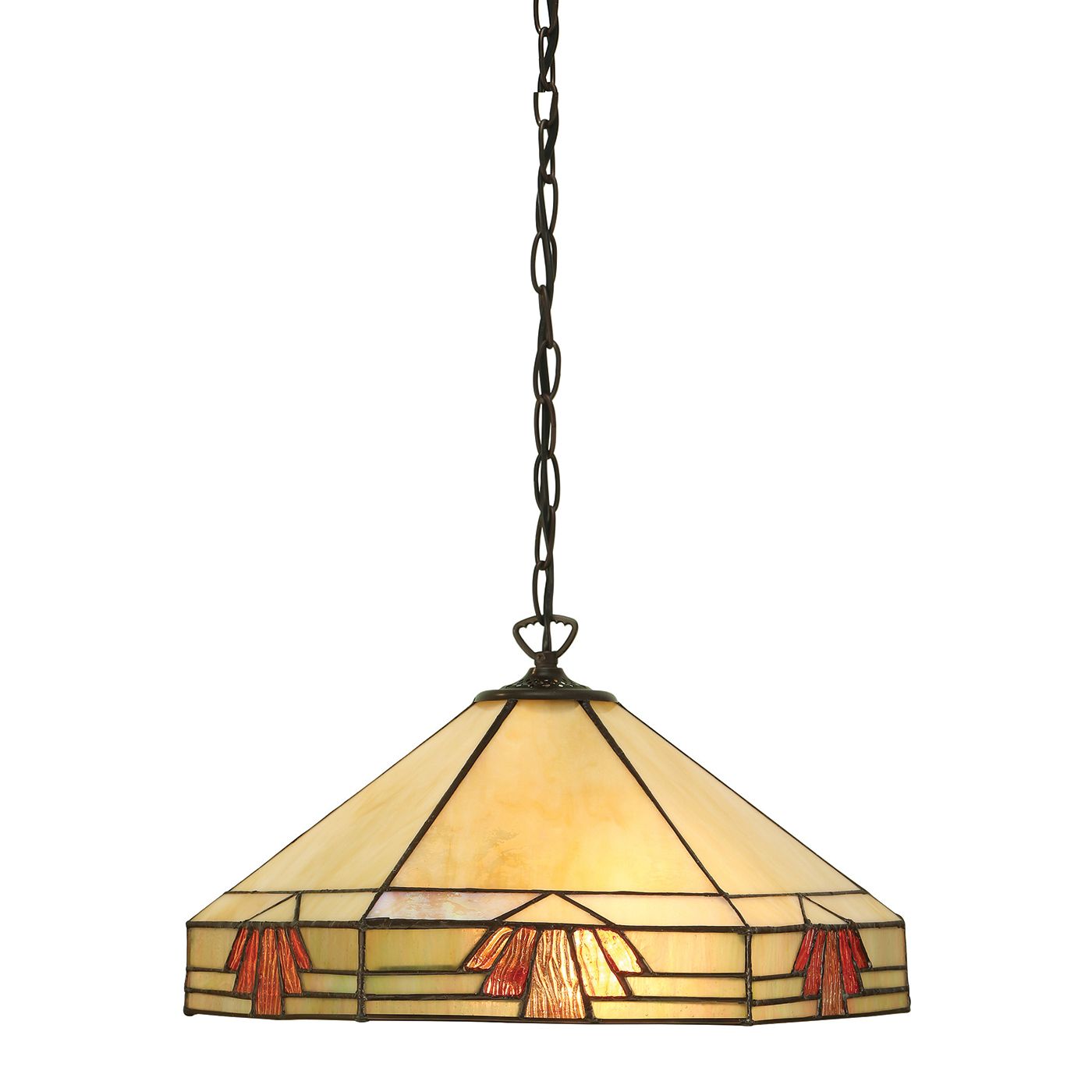 Lampa wisząca Nevada - Interiors - szkło Tiffany