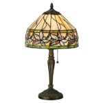 Elegancka lampa stołowa z kolorowego szkła tiffany