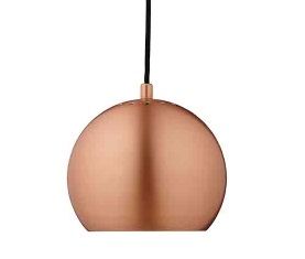 Miedziana lampa wisząca Ball - Frandsen Lighting - kulisty klosz - mat