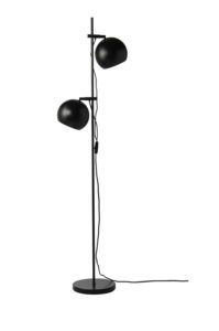 minimalistyczna lampa podłogowa - Ball Double - Frandsen Lighting - czarna - mat