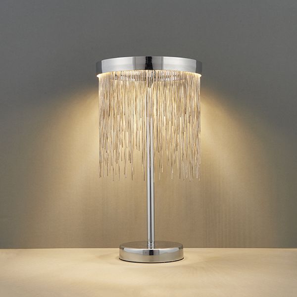 Oryginalna lampa stołowa Zelma - Endon Lighting - srebrna - 1