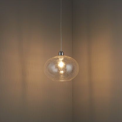 lampa wisząca szklana kula, styl industrialny