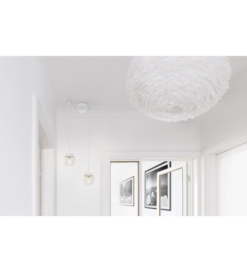 białe minimalistyczne zawieszenie na dwie lampy Vita Copenhagen