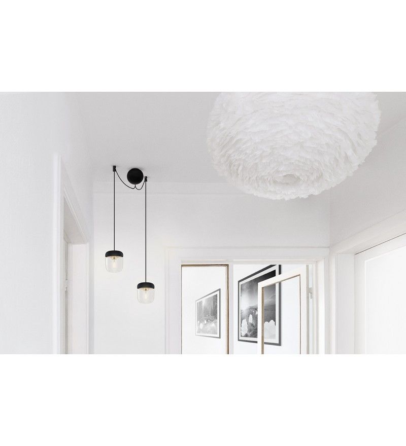czarne minimalistyczne zawieszenie na dwie lampy Vita Copenhagen