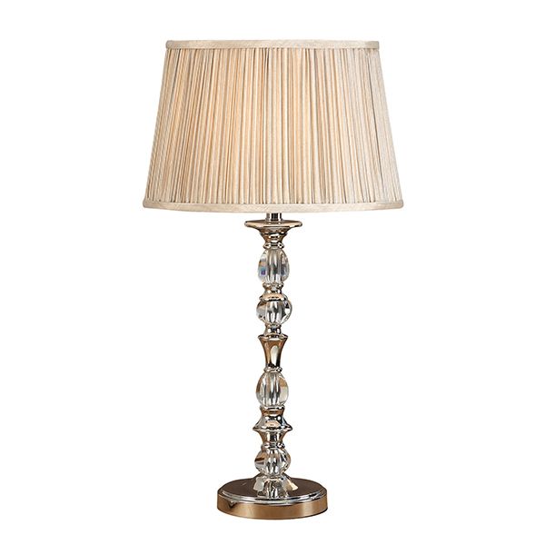 Lampa stołowa Polina - Interiors - szkło kryształowe - beżowa