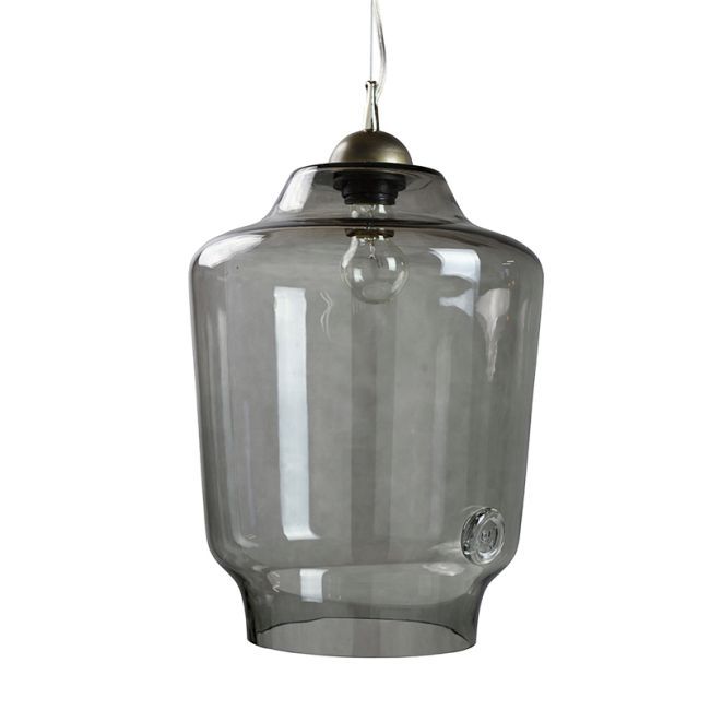 Szklana lampa wisząca Bee - Gie El Home - duża - szara