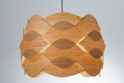 Lampa wisząca z forniru Waves Jungle - Norla Design