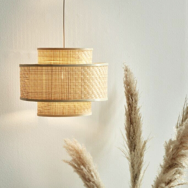 Lampa bambusowa w stylu boho