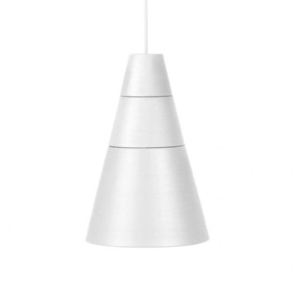 biała lampa wisząca nowoczesna, skandynawska
