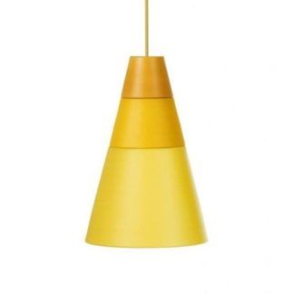 Lampa wisząca Coney Cone - Grupa Products - klosz w trzech odcieniach żółtego