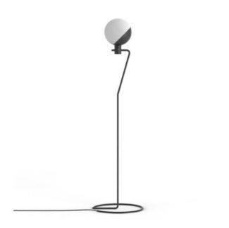 Minimalistyczna lampa podłogowa Baluna - Grupa Products - czarno-biała kula