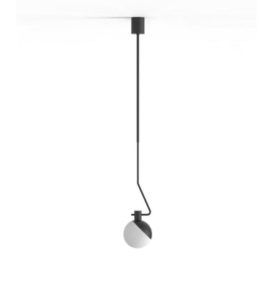 Lampa wisząca Baluna - Grupa Products - czarno-biała kula, nowoczesna