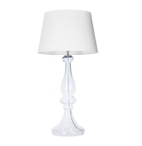 Klasyczna lampa stołowa - Louvre Transparent 4concepts - biała