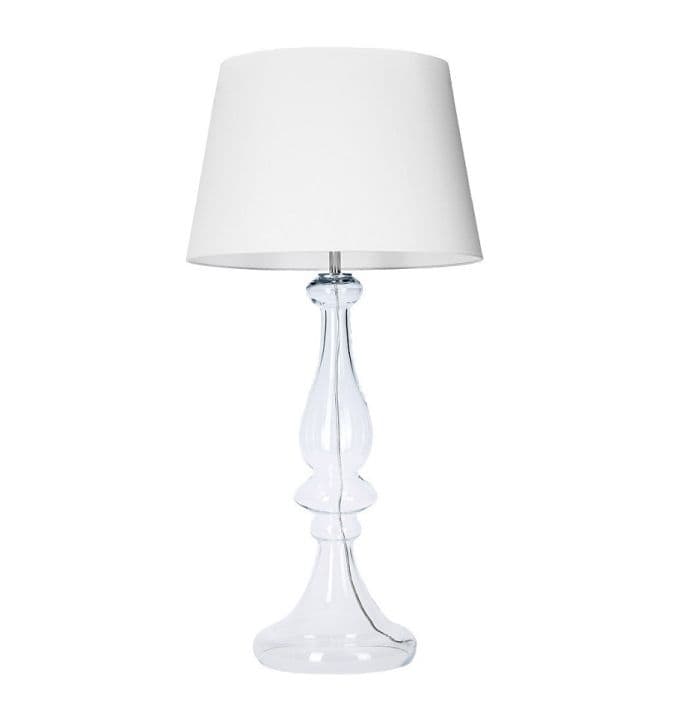 Klasyczna lampa stołowa - Louvre Transparent 4concepts - biała