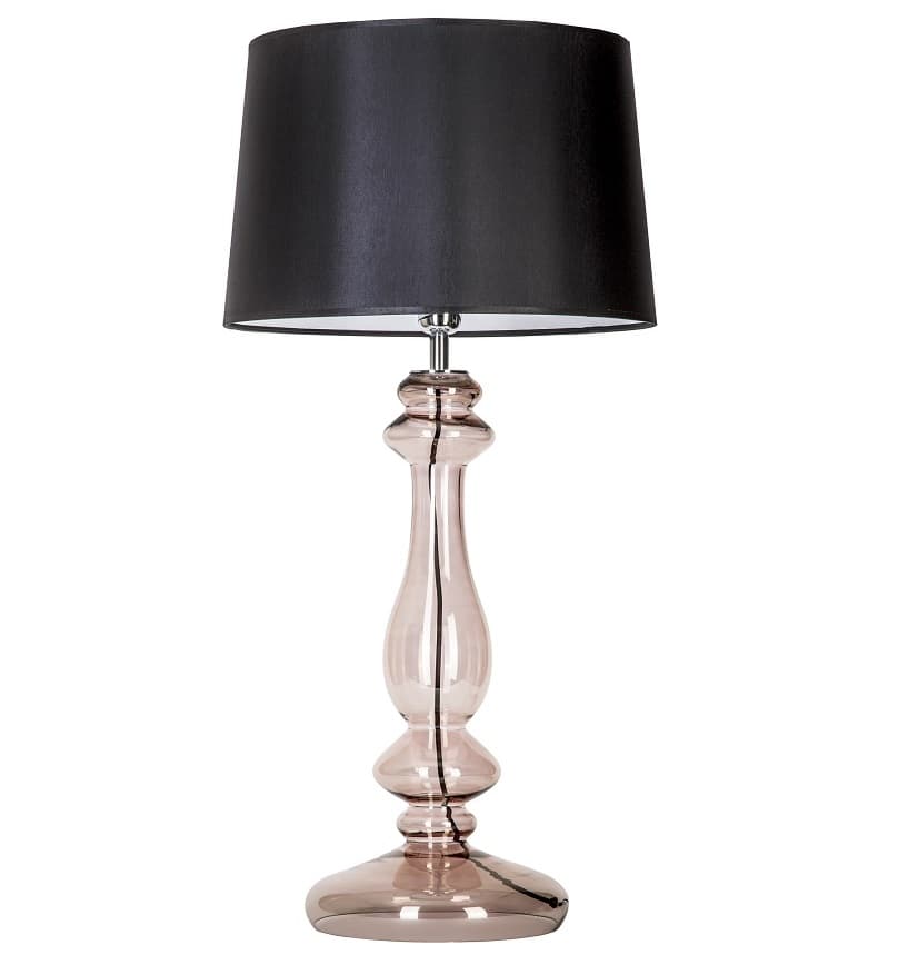 Lampa stołowa - Versailles Copper Transparent 4concepts - czarny abażur